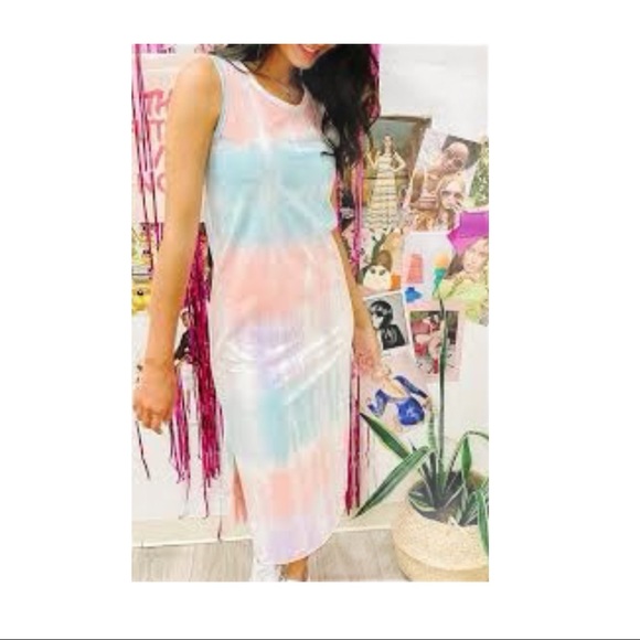 Girl Tribe Co. Nia Tie Dye Dress in Sunset (M) - Picture 9 of 9